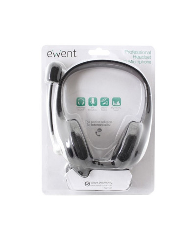 EWENT EW3562 Auriculares + Micrófono Stéreo negro