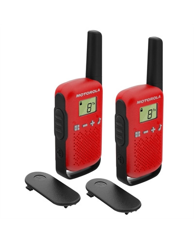MOTOROLA T42 Walkie Talkie 4Km 16CH Rojo Duo