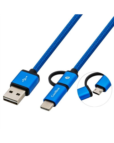 Coolbox Cable MULTIUSB MICRO/C Azul