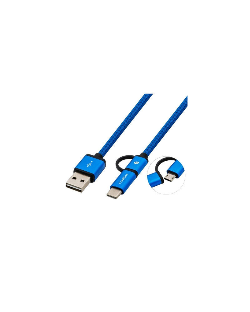 Coolbox Cable MULTIUSB MICRO/C Azul