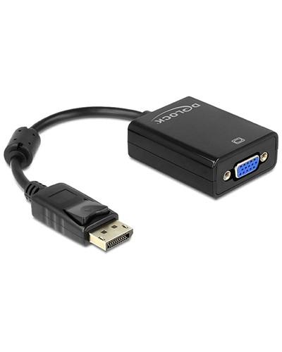 Delock Adaptador Displayport Macho/VGA Hembra Negr