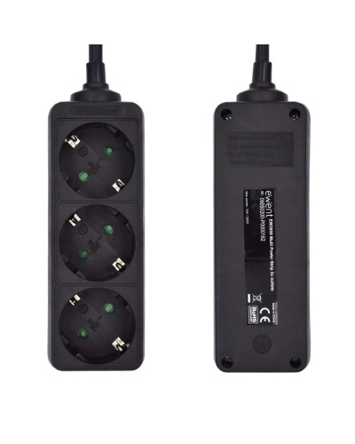Ewent Ew3959 Regleta 3 tomas Negro