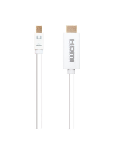 Nanocable Cable Conversor Mini DP/ HDMI 2 M Blanco