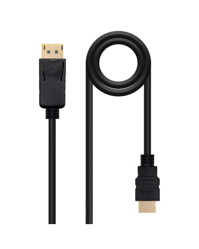 Nanocable Cable Conversor DP a HDMI 2 M Negro