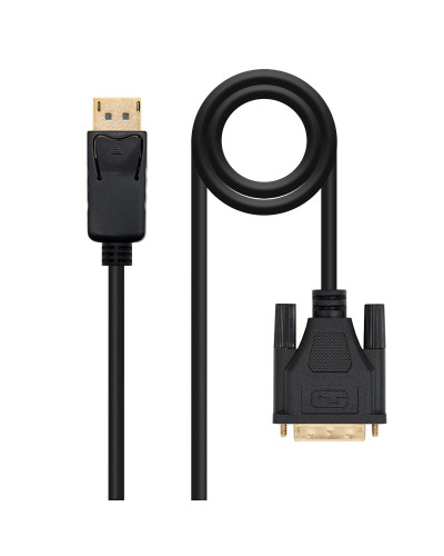 Nanocable Cable Conversor DP a DVI  2 M Negro