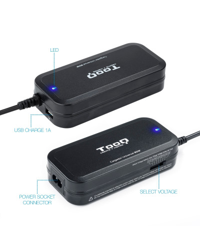 Tooq Cargador portátil 90W manual 12 conectores