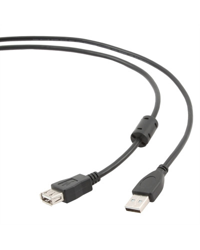 Gembird Cable USB 2.0  A/M-A/H 1,8 Mts Ngr Ferr