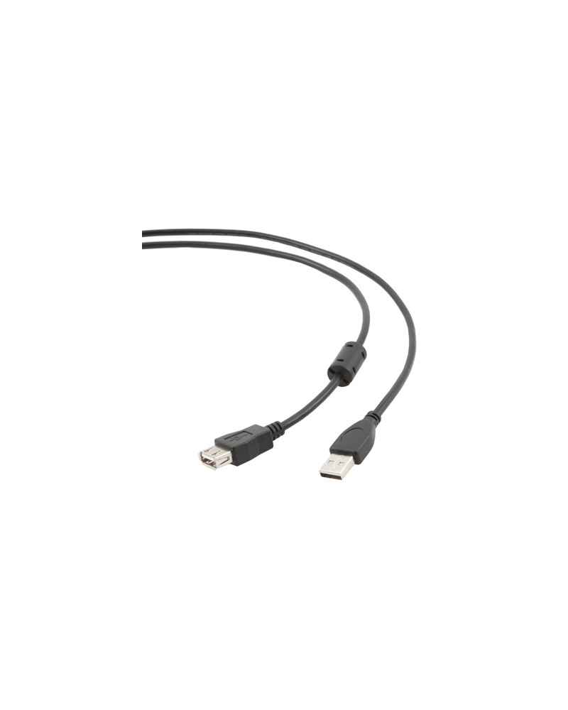 Gembird Cable USB 2.0  A/M-A/H 1,8 Mts Ngr Ferr