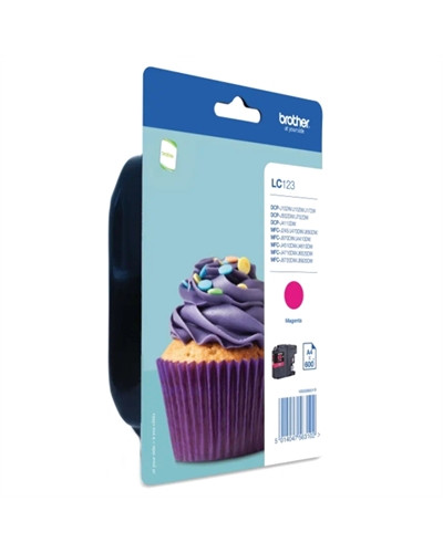 Brother Cartucho LC123MBP Magenta Blister