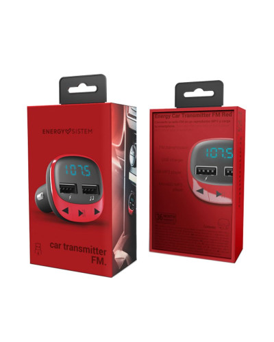 Energy sistem Car Transmitter FM Red microSD,MP3