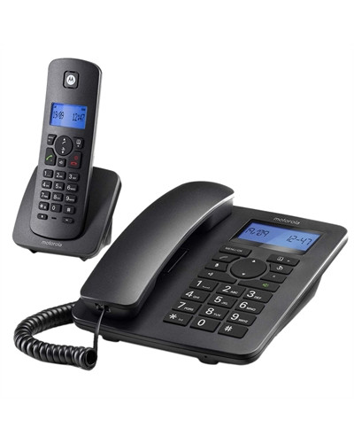 MOTOROLA C4201 Telefono Combo Fijo + DECT Negro