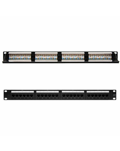 Nanocable Panel Parcheo 24P CAT.6 UTP 19"1U Dual