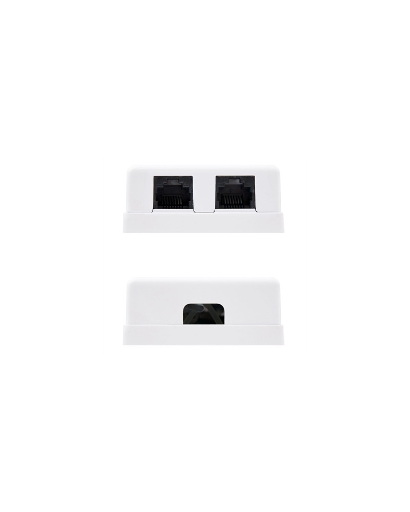 Nanocable Roseta Superficie CAT.6 UTP 2Tomas Blanc