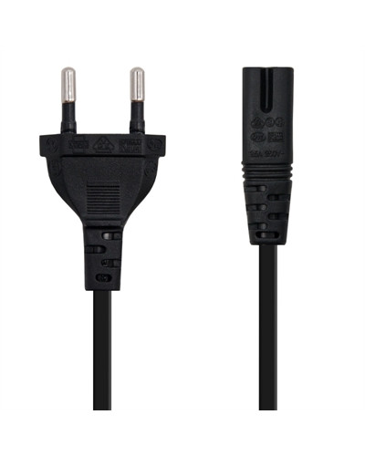 Nanocable Cable Alim. forma 8 CEE7/16/M-C7/H, 1.5m