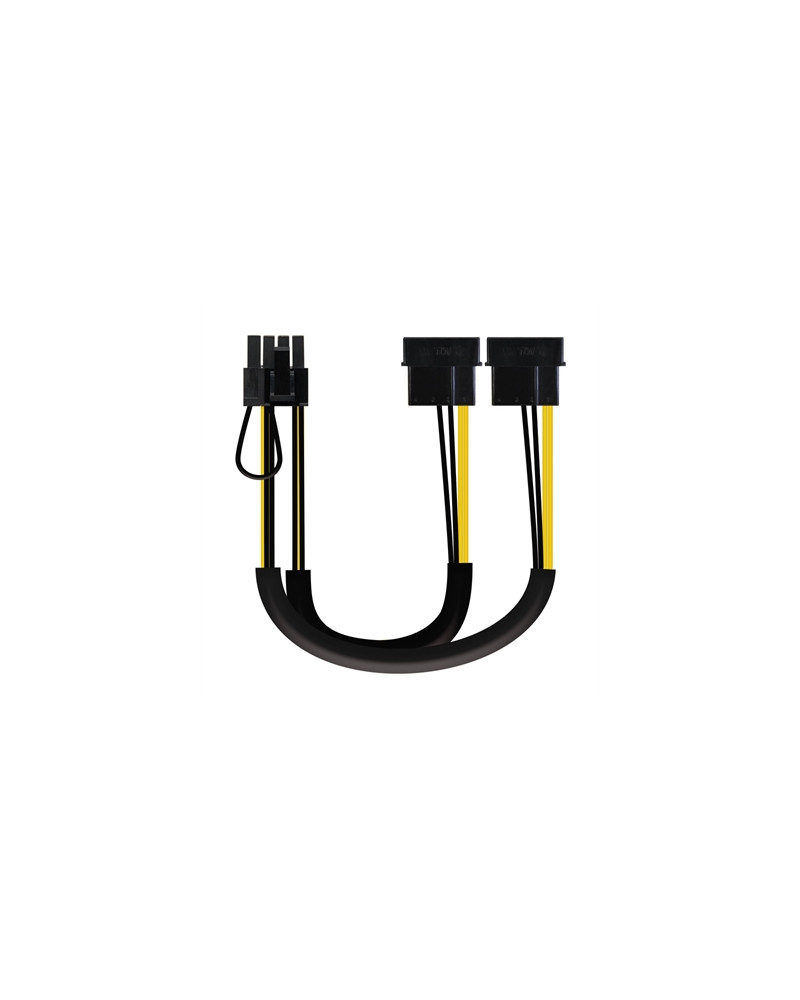 Nanocable Cable VGA 2x5.25"/M-PCI-E6+2PIN/M 20cm