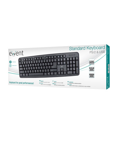 Ewent Teclado Slim EW3109 usb Negro