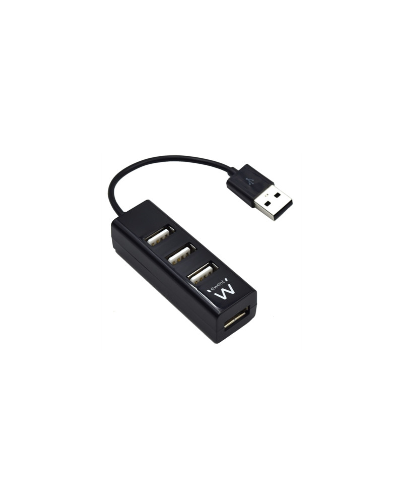Ewent EW1123 MINI-HUB USB 4 Puertos Negro