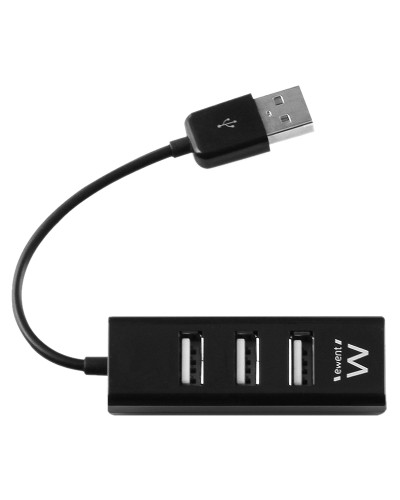 Ewent EW1123 MINI-HUB USB 4 Puertos Negro