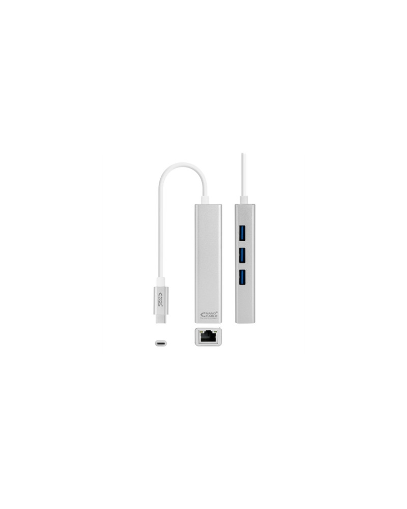 Nanocable Conversor USB-C Ethernet +3xUSB 3.0