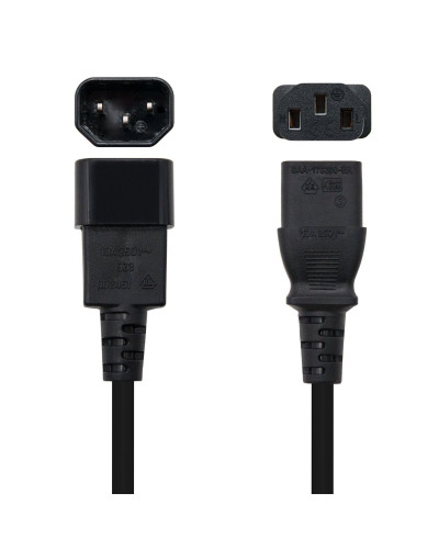 Nanocable Cable Alimentacion CPU, C13/H-C14/M, 3.M