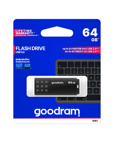 Goodram UME3 Lápiz USB 64GB USB 3.0 Negro