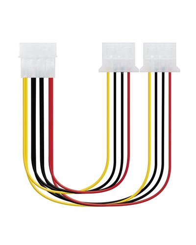 Nanocable Cable Alimentación 1 molex M a 2 molex H