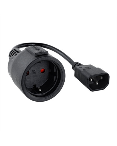 Nanocable Cable Adaptador C14/M a CEE7/H, 25cm