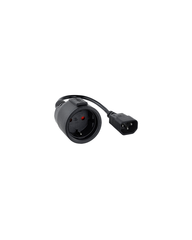 Nanocable Cable Adaptador C14/M a CEE7/H, 25cm