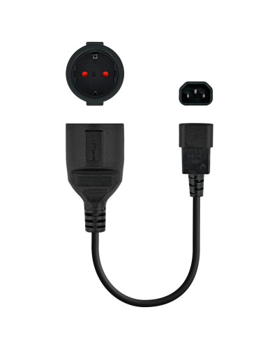 Nanocable Cable Adaptador C14/M a CEE7/H, 25cm