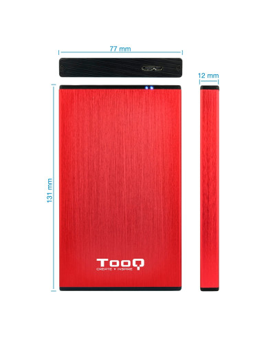 Tooq TQE-2527R Caja HDD 2.5" USB 3.1 Gen1/USB 3.0