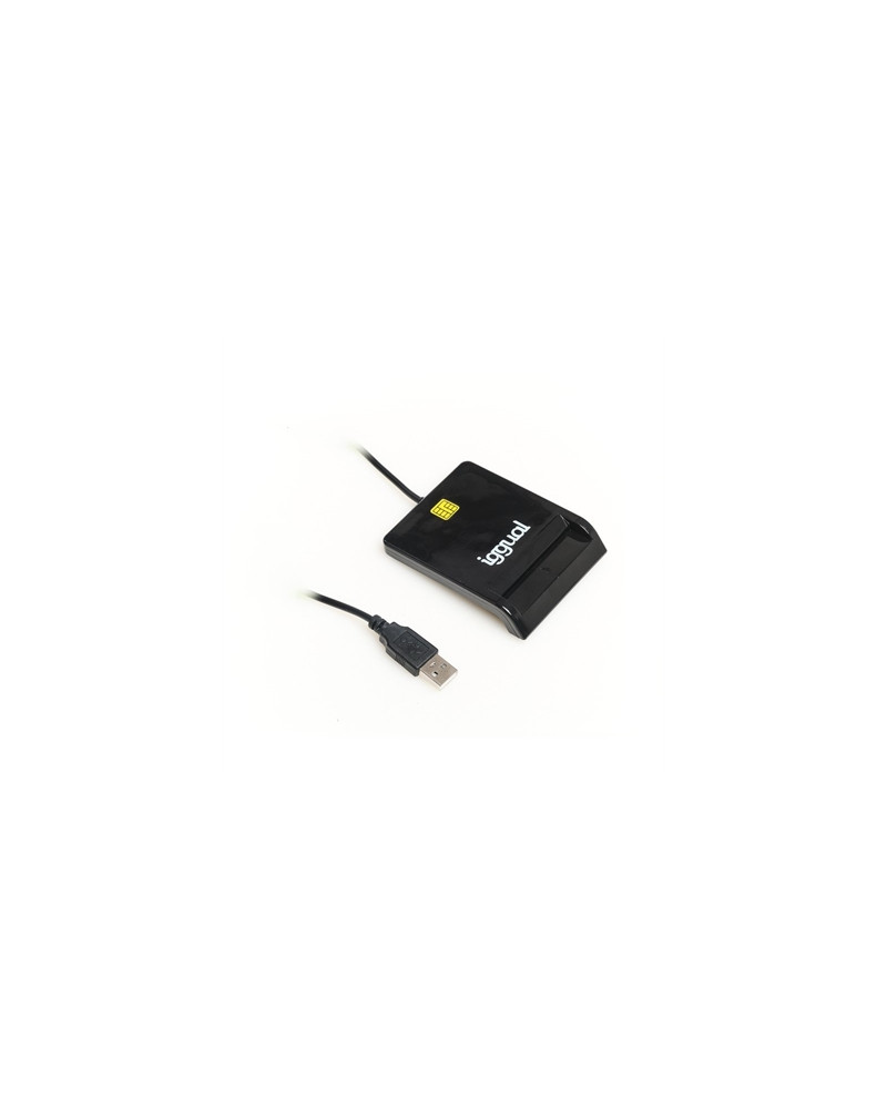 iggual Lector DNI SIP tarjetas ID USB 2.0 negro