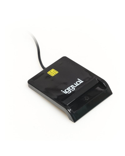 iggual Lector DNI SIP tarjetas ID USB 2.0 negro