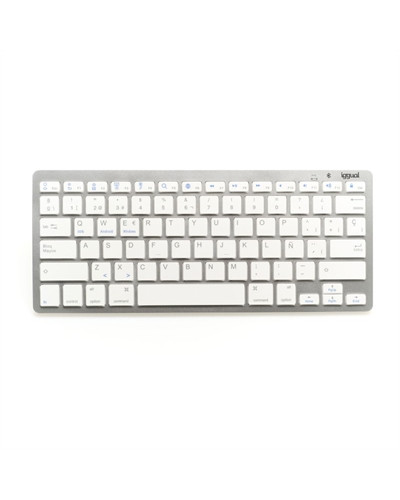 iggual Teclado Bluetooth Slim TKL-BT plata