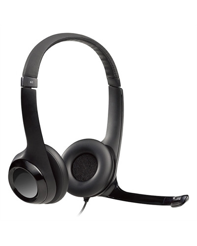 Logitech Auricular+Mic H390 USB Negro