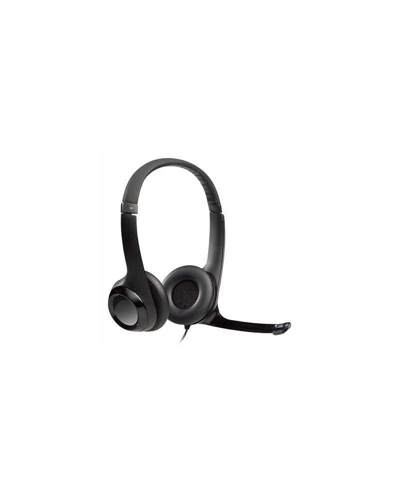 Logitech Auricular+Mic H390 USB Negro