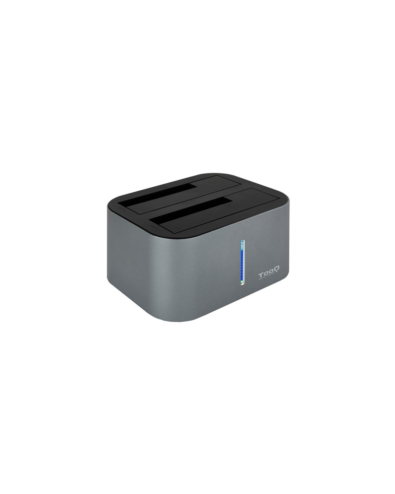 Tooq TQDS-805G Dock Station Doble Bahía HDD Gris