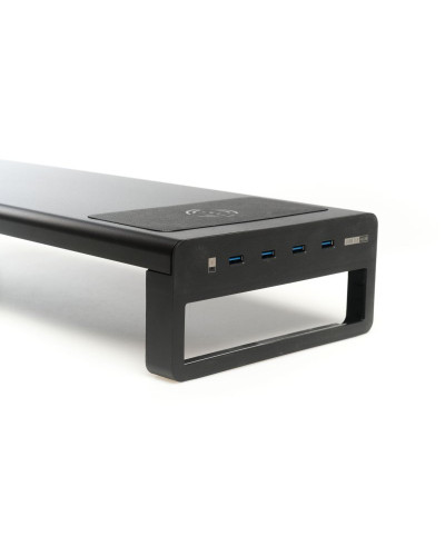iggual Soporte elevador monitor + HUBx4p +carga Qi