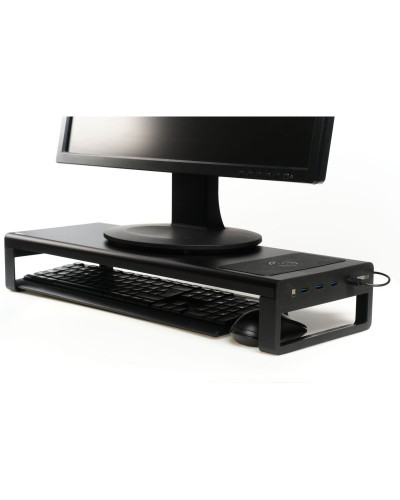 iggual Soporte elevador monitor + HUBx4p +carga Qi