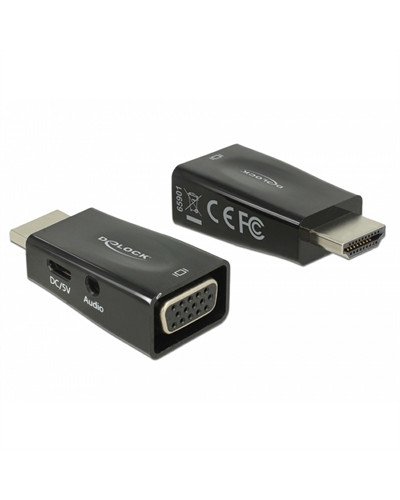 Delock Adaptador HDMI-A macho VGA hembra/audio