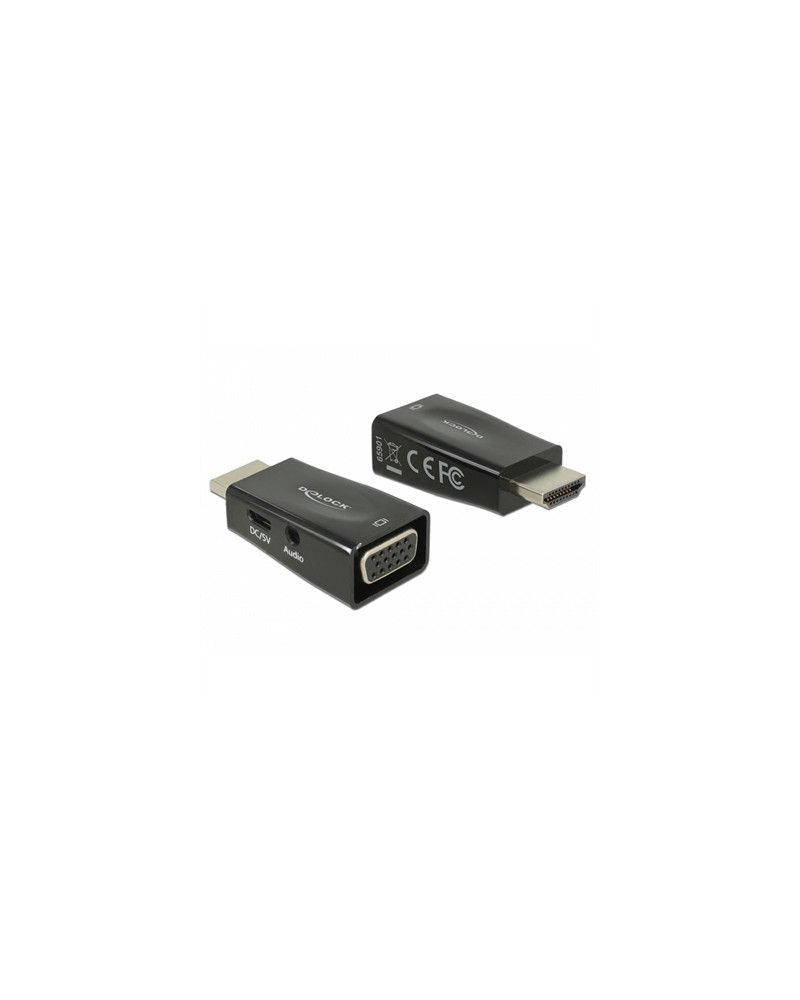 Delock Adaptador HDMI-A macho VGA hembra/audio