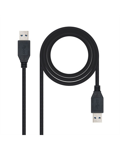 Nanocable Cable USB 3.0, tipo A/M-A/M, Negro, 1m