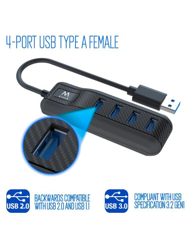 EWENT EW1138 Hub 4 Puertos USB 3.1 Gen1 USB 3.0