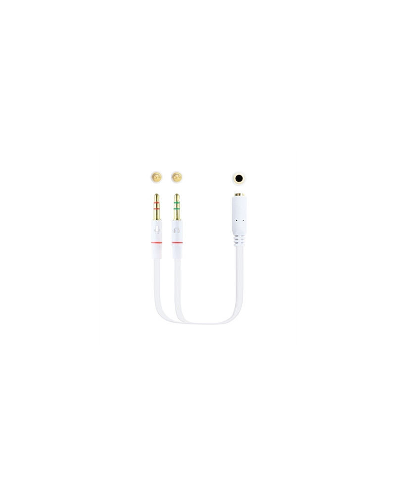 Nanocable Cable Audio Jack 3.5/H 2xJack 3.5/M 20cm
