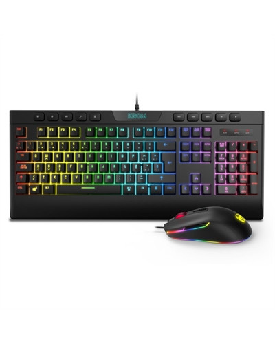 Krom Pack RGB Teclado Membrana y Raton Kalyos SP