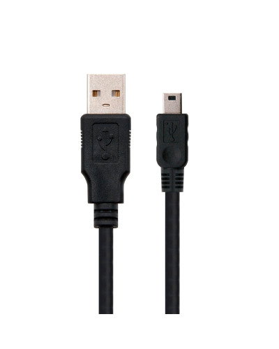 Nanocable Cable USB 2.0, A/M-Mini B/M, negro, 0.5m