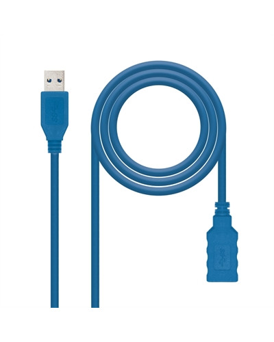 Nanocable Cable USB 3.0, A/M-A/H, Azul, 1 m