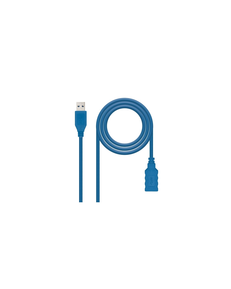 Nanocable Cable USB 3.0, A/M-A/H, Azul, 1 m