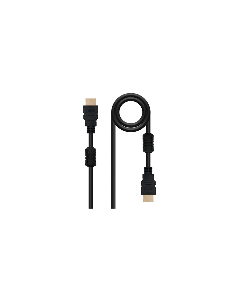 Nanocable Cable HDMI con ferrita, M-M, negro, 10m