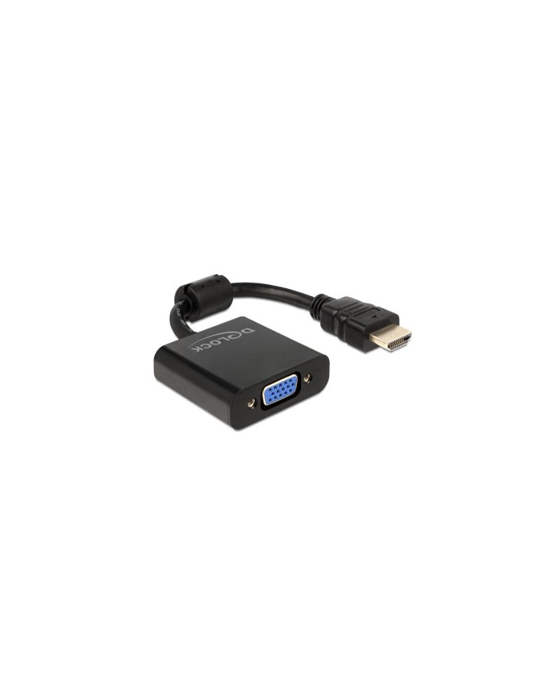 Delock Adaptador HDMI-A 19 pines Macho a VGA Negro