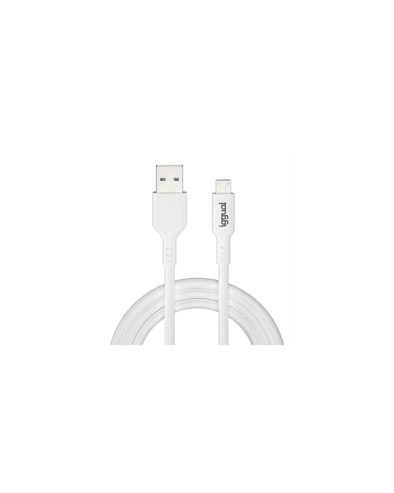 iggual cable USB-A/micro-USB 100 cm blanco